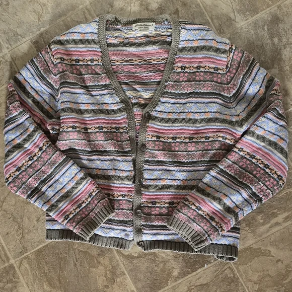 Vintage Eddie Bauer Multicolor Knit Sweater - Picture 2 of 4